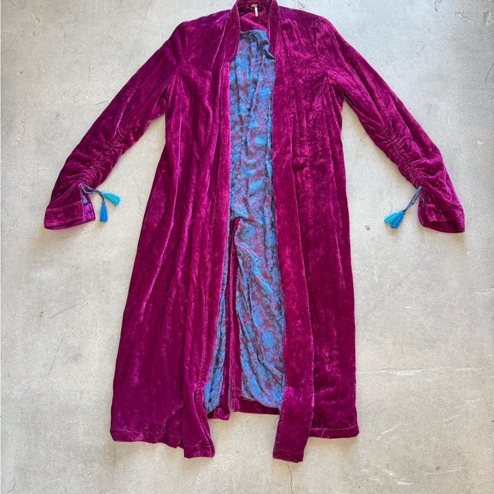 Free People Dhalia Velvet Duster